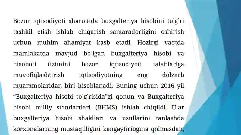 XOʻJALIKYURITUVCHI SUBEKTLARDA BUXGALTERYA HISOBINI TASHKIL ETISH VA UNING ASOSIY VAZIFALARI 4