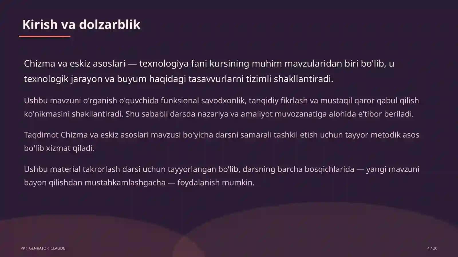 Chizma va eskiz asoslari (6-sinf) 4