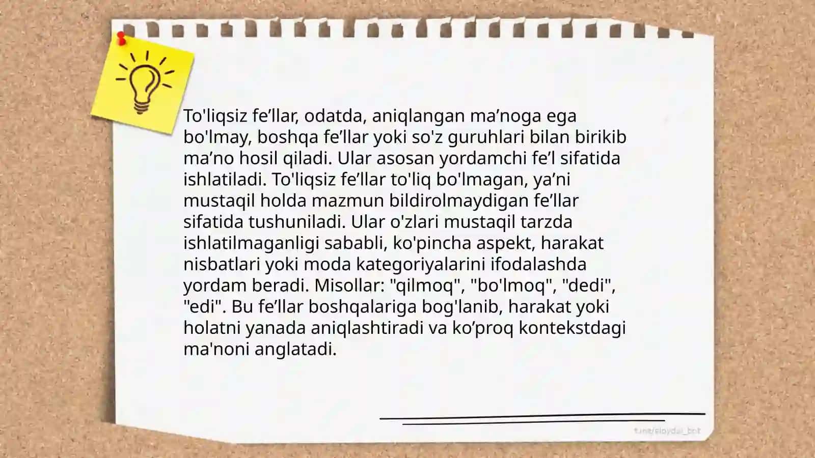 To'liqsiz fe'llar 4