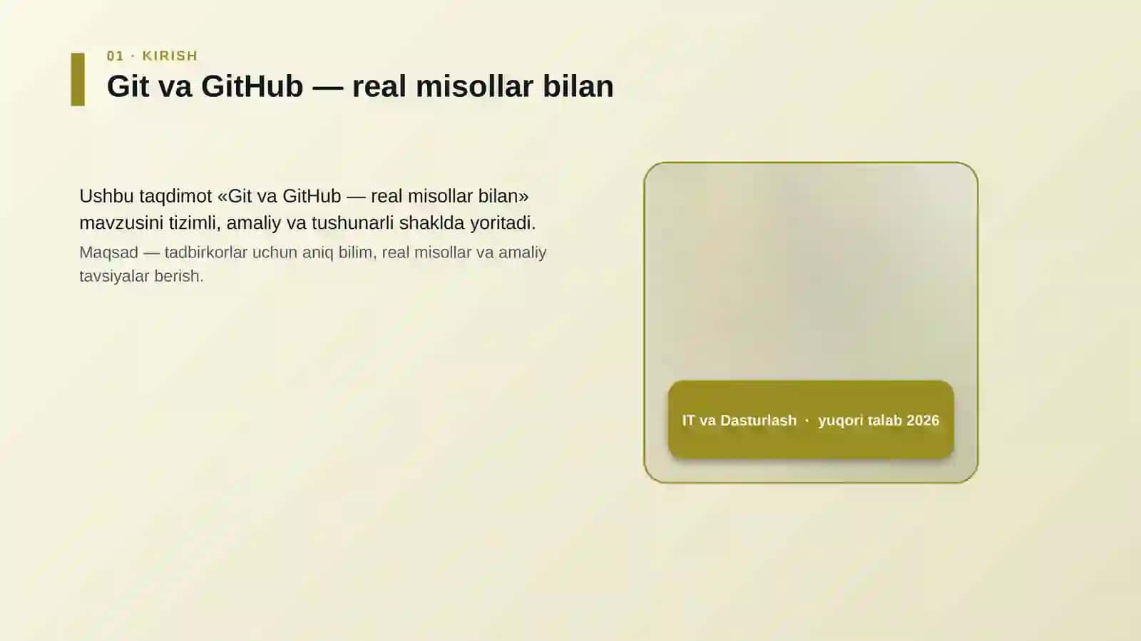 Git va GitHub — real misollar bilan 4