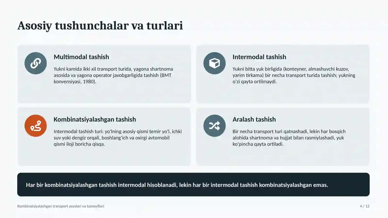 Kombinatsiyalashgan transport asoslari va tamoyillari 4