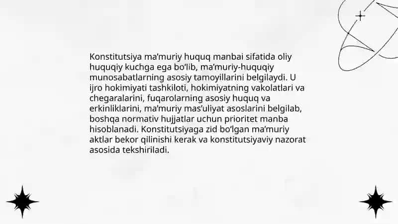 Ma’muriy huquq manbalari va ularning turlari 4
