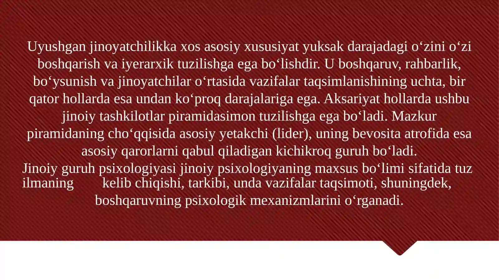 Guruh jinoiy xulq-atvori psixologiyasi va jinoiy guruh psixologiyasi 4