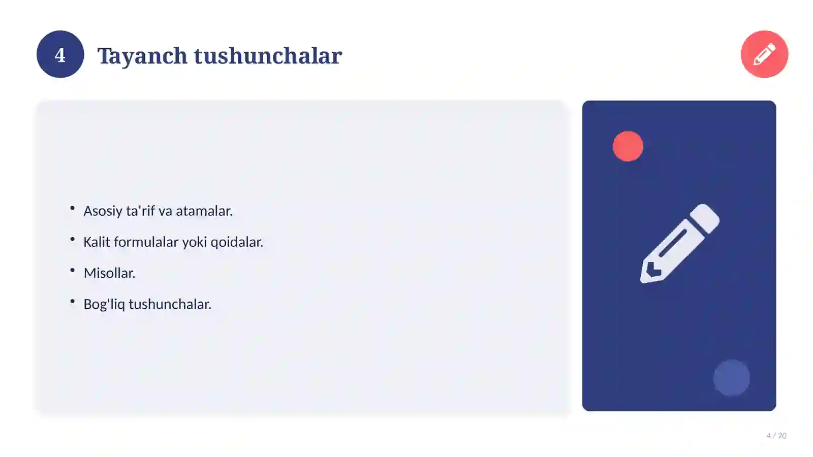 Matematika fanidan 4-sinf uchun ochiq dars ishlanmasi 4