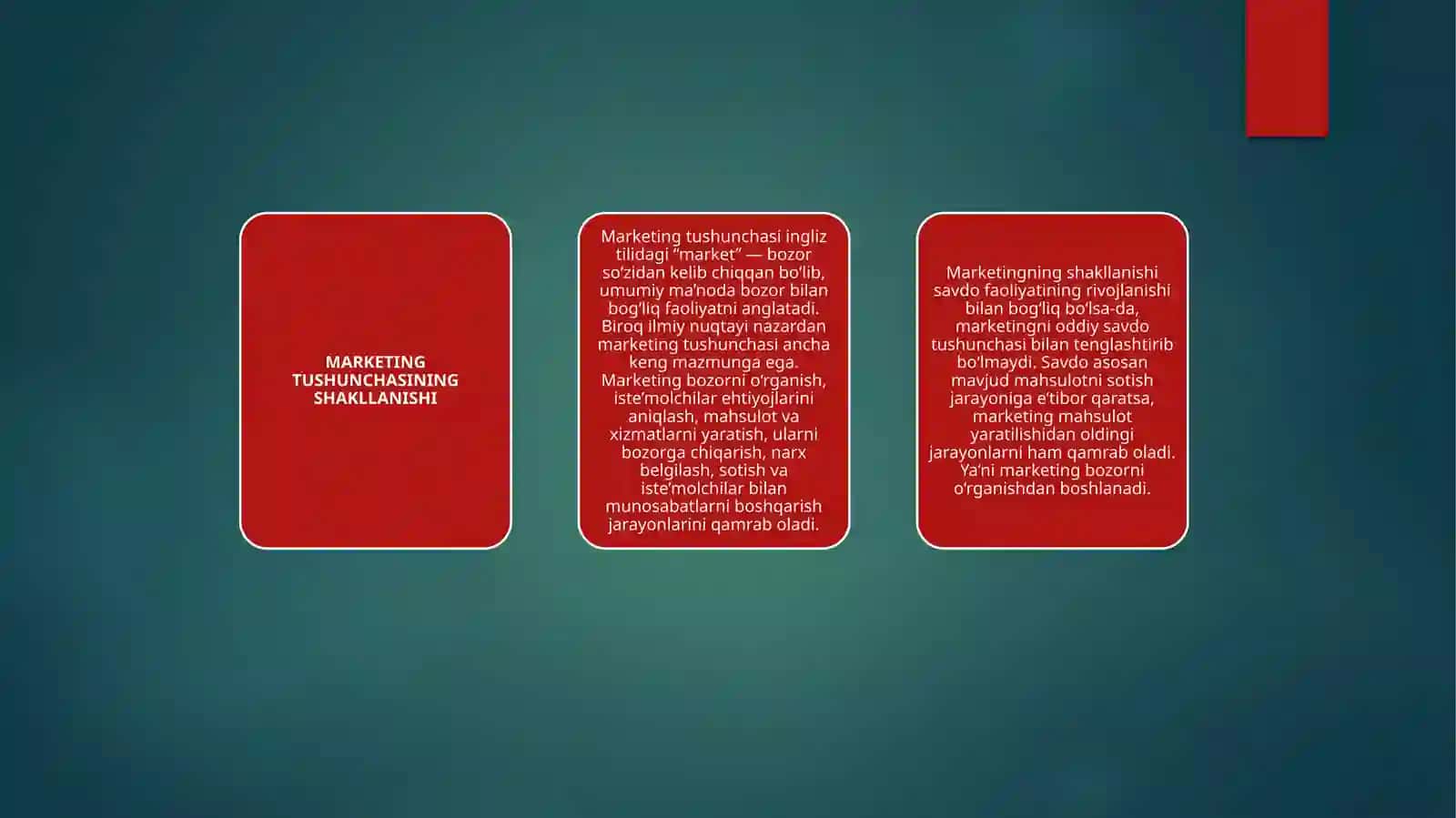 MARKETINGNING VUJUDGA KELISH ASOSLARI, TARIXI VA MARKETING ELEMENTLARI 4