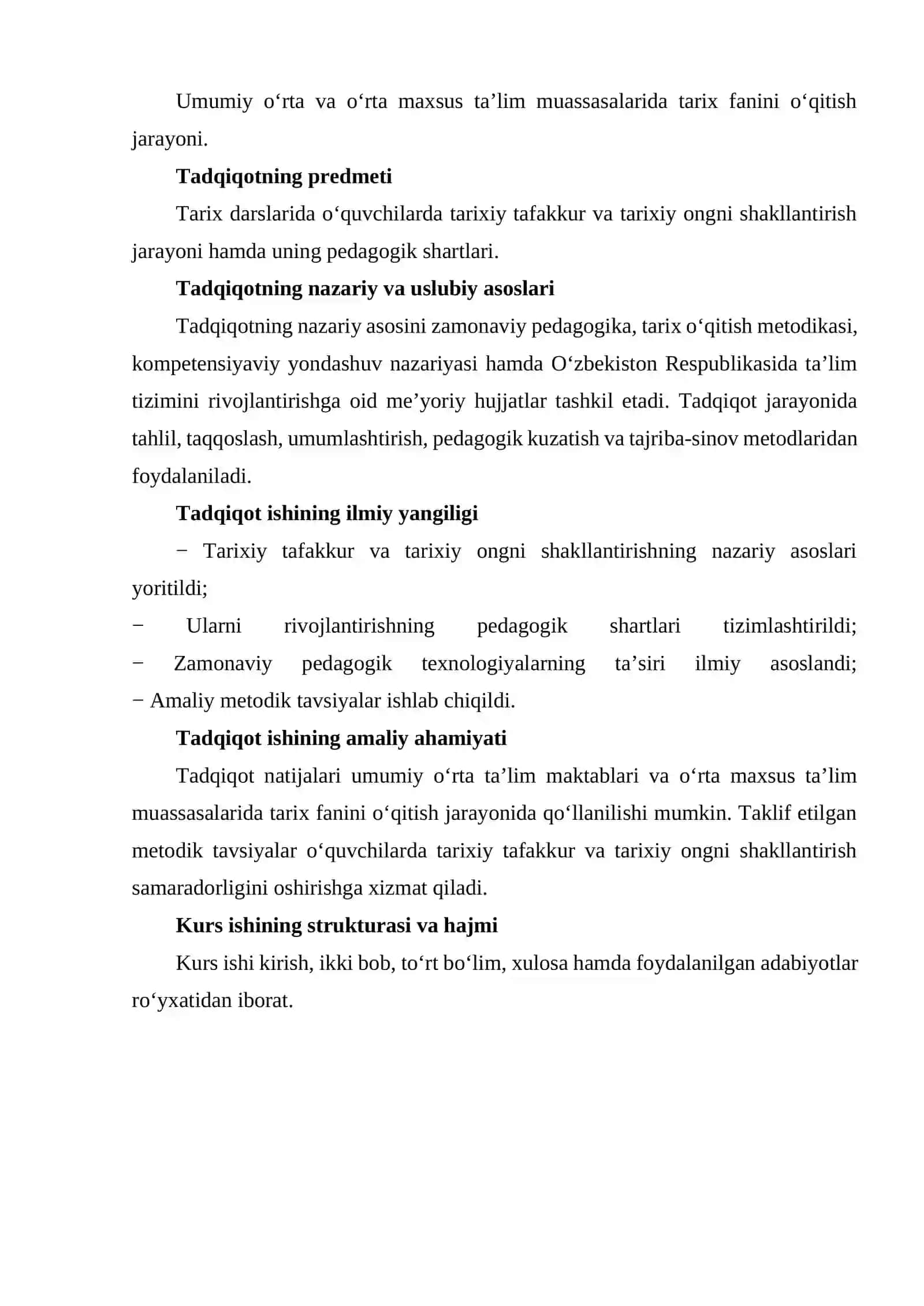 Tarixiy tafakkur va tarixiy ongni shakllantirishning pedagogik shartlari 4