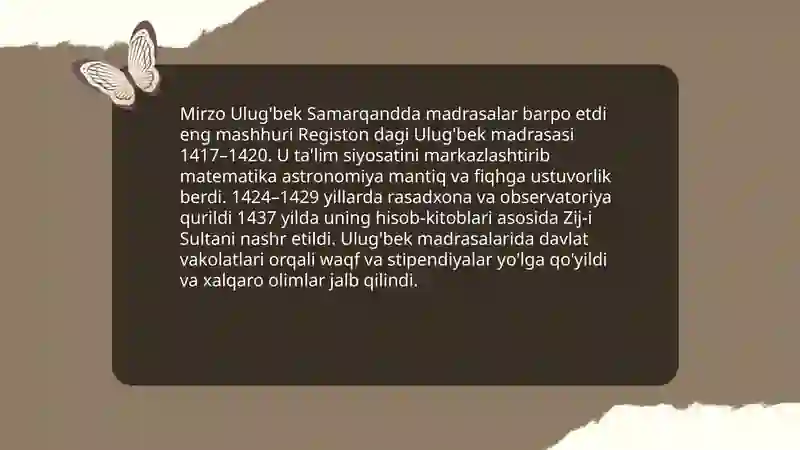 Mirzo Ulug'bek olim va davlat arbobi 4