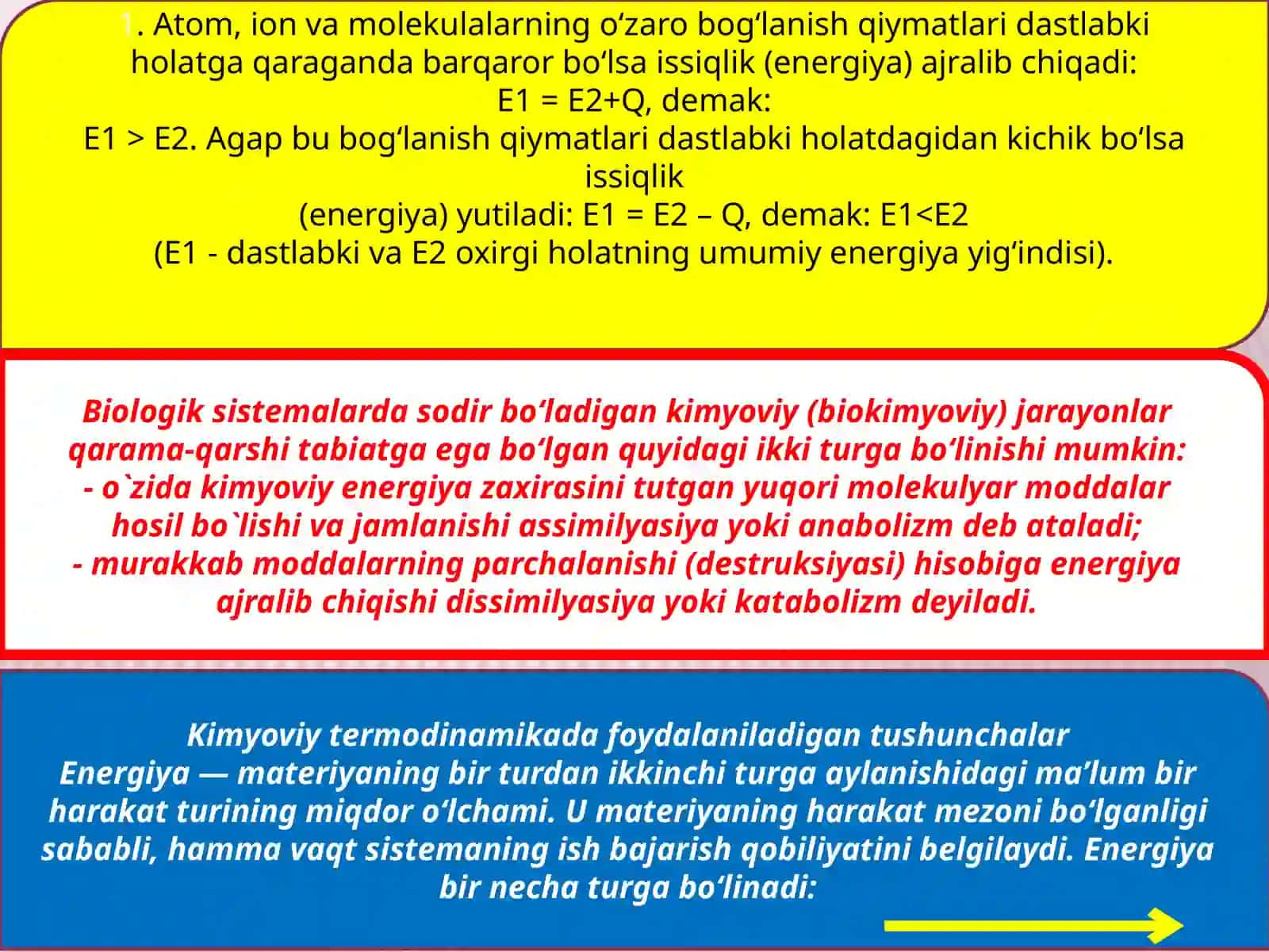Termodinamika va bioenergetika ilmiy asoslari 4