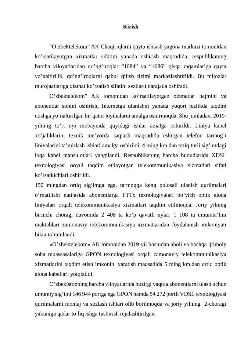 Namangan – Jizzax viloyatlari orasida optik transport tarmog‘ini loyixalashtirish 4