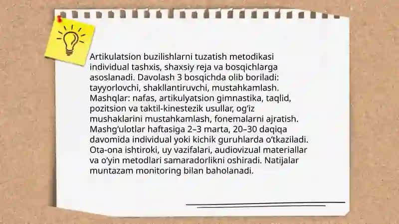 Maktab yoshdagi bolalar bilan amalga oshiriladigan logopedik ish faoliyati 4