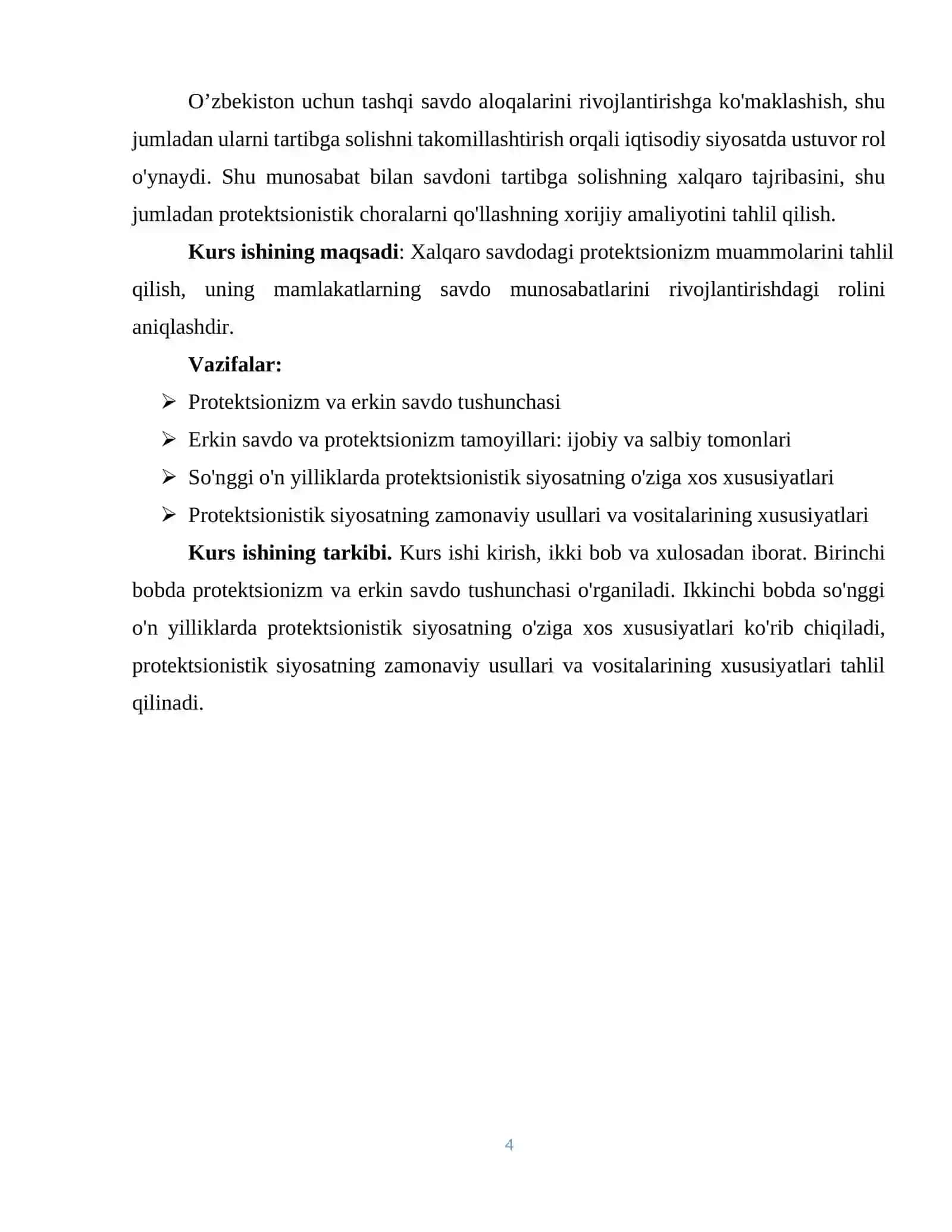 IQTISODIYOT NAZARIYASI KURS ISHI 4