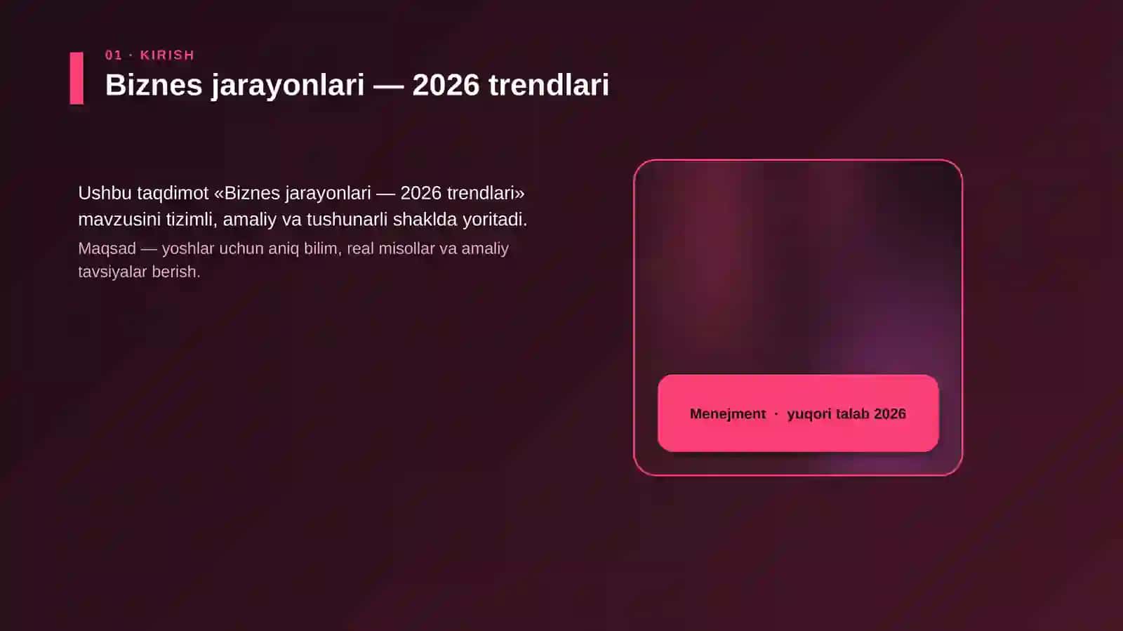 Biznes jarayonlari — 2026 trendlari 4