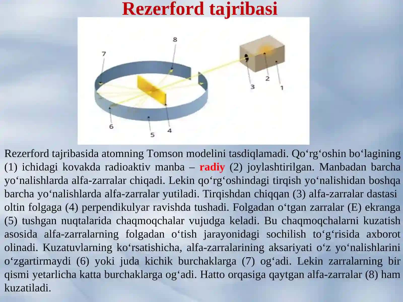 MAVZU:ATOMTUZULISHIVA MIKROZARRALARNINGKORPUSKULYAR-TO‘LQIN DUALIZMI 4