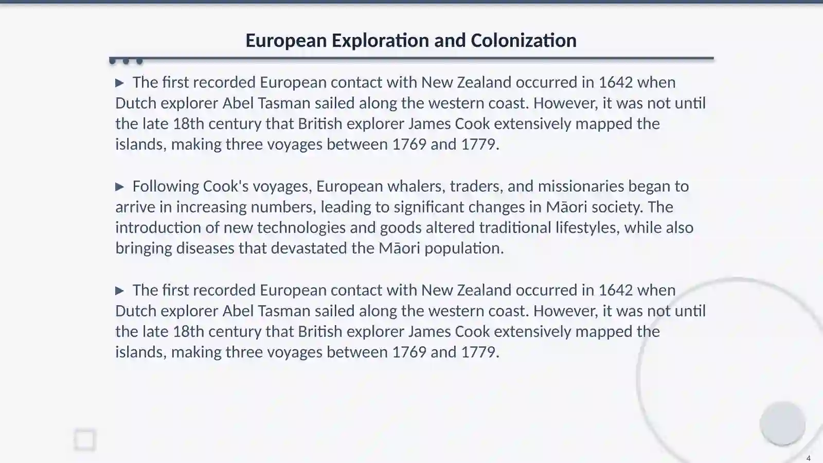 The history of New Zeleand 4