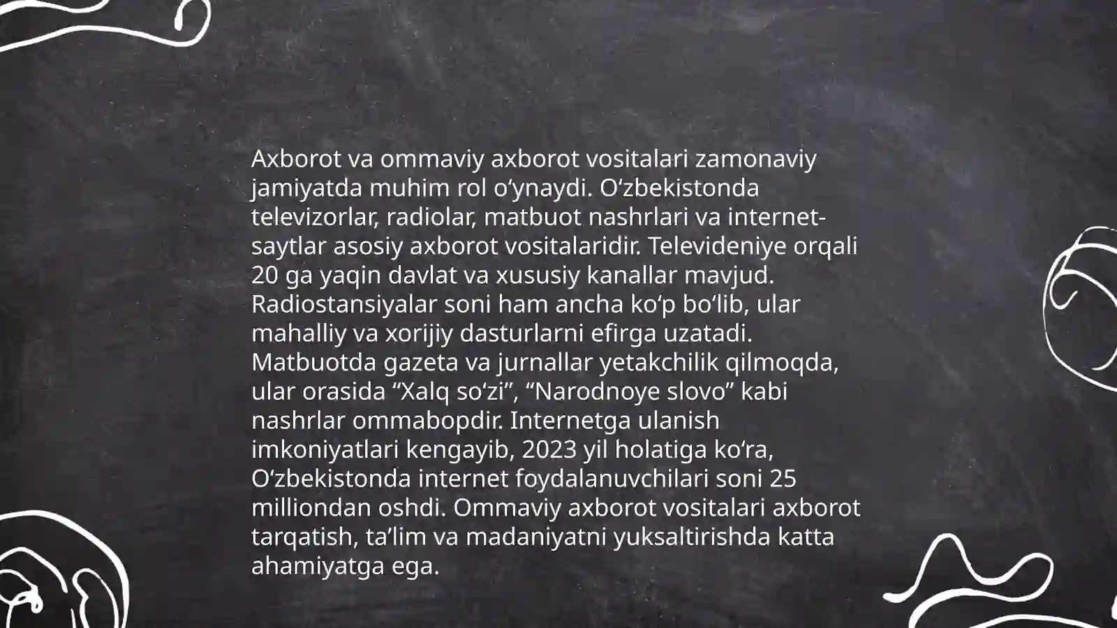 Ommaviy axborot vositalari 4