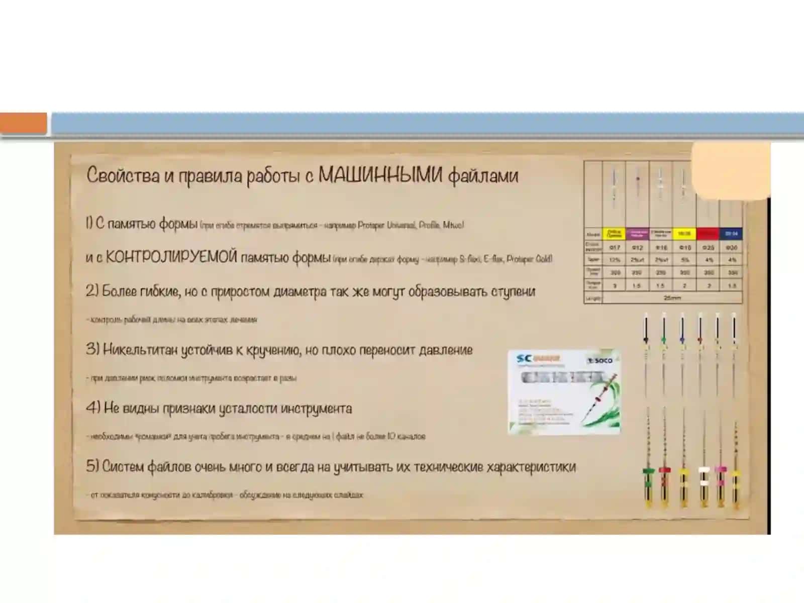 Машинные эндодонтические файлы 4