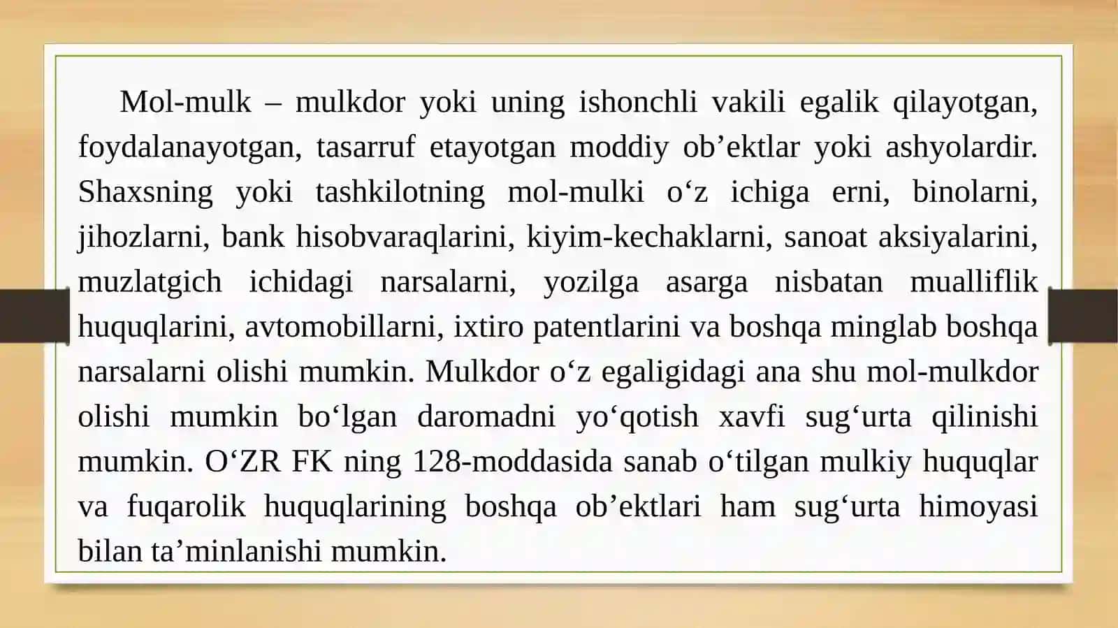 Mulkiysug’urtato‘g‘risidagi asosiy tushunchalar 4