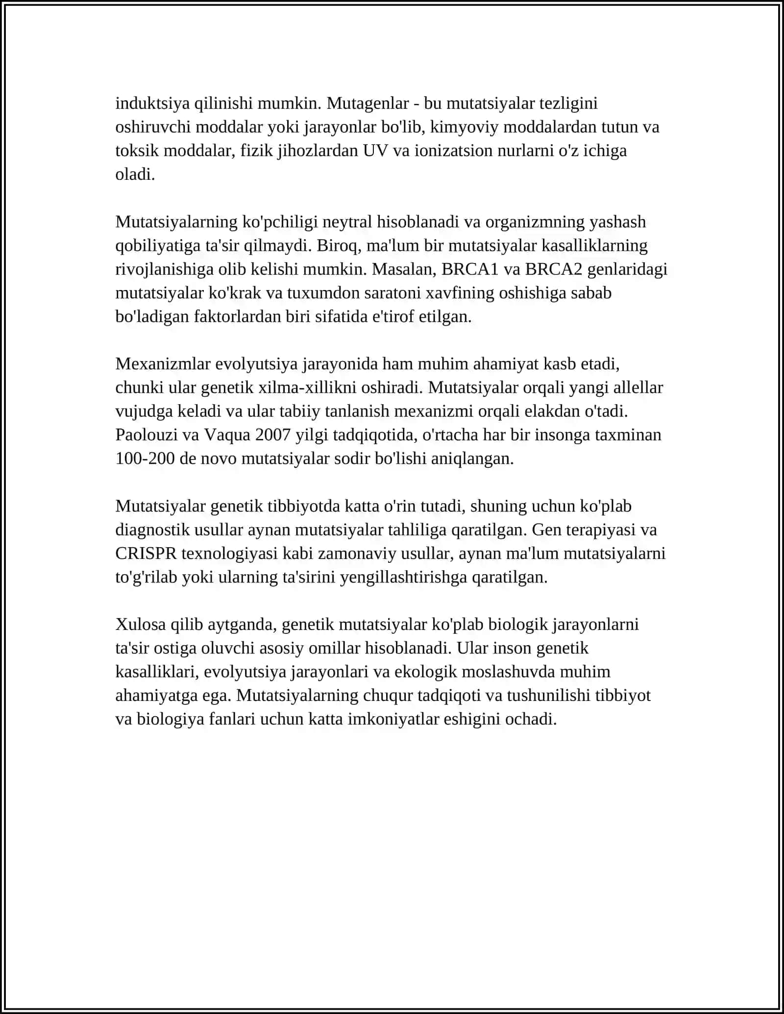MUTANTSION OʻZGARUVCHANLIK 4