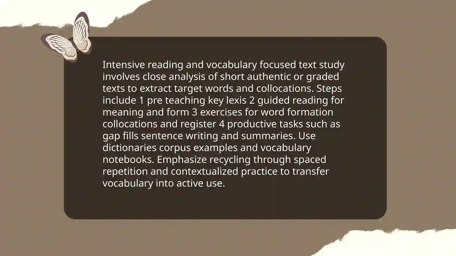 English Language Teaching Methodology Course Presentation 4