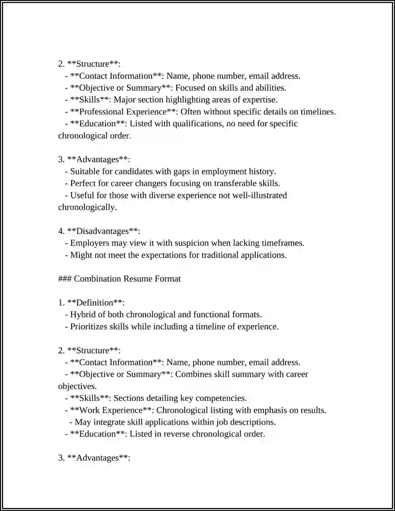 Resume Writing Formats 4