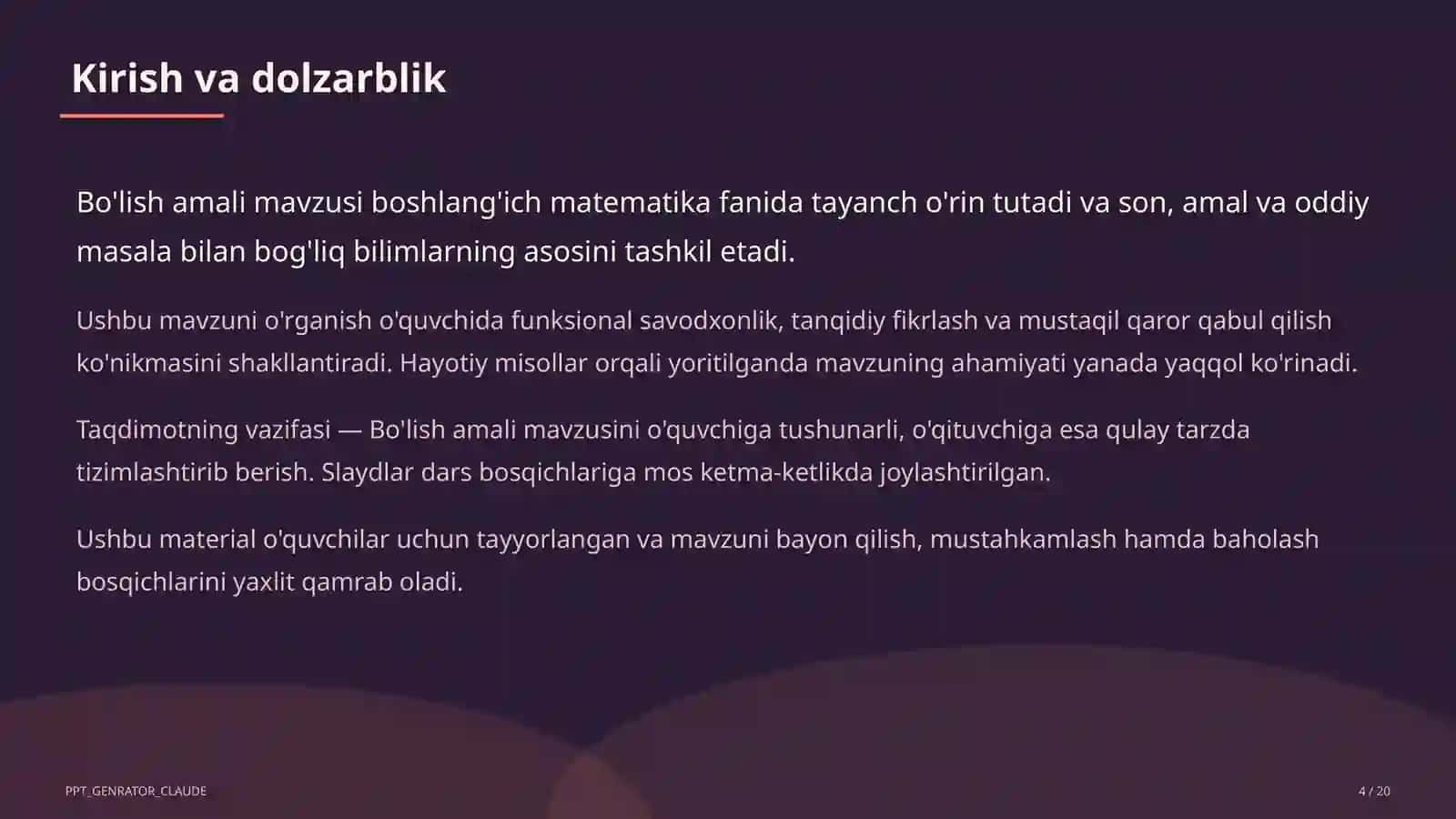 Bo'lish amali (2-sinf) 4