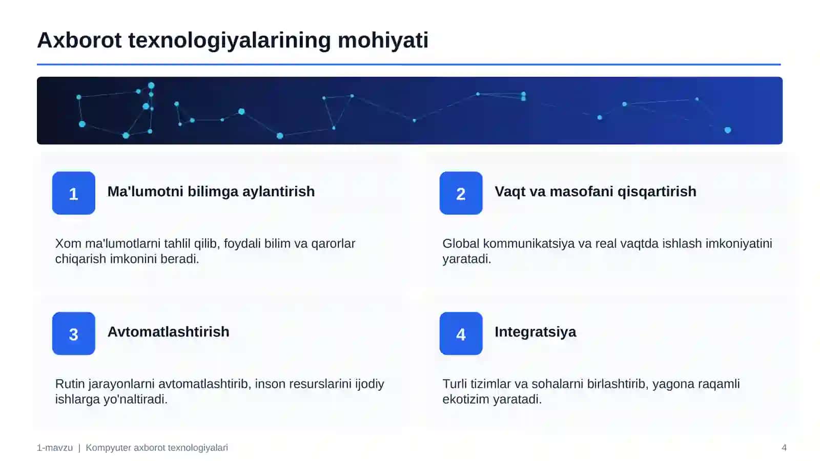 Kompyuter axborot texnologiyalarining mohiyati va vazifalari 4