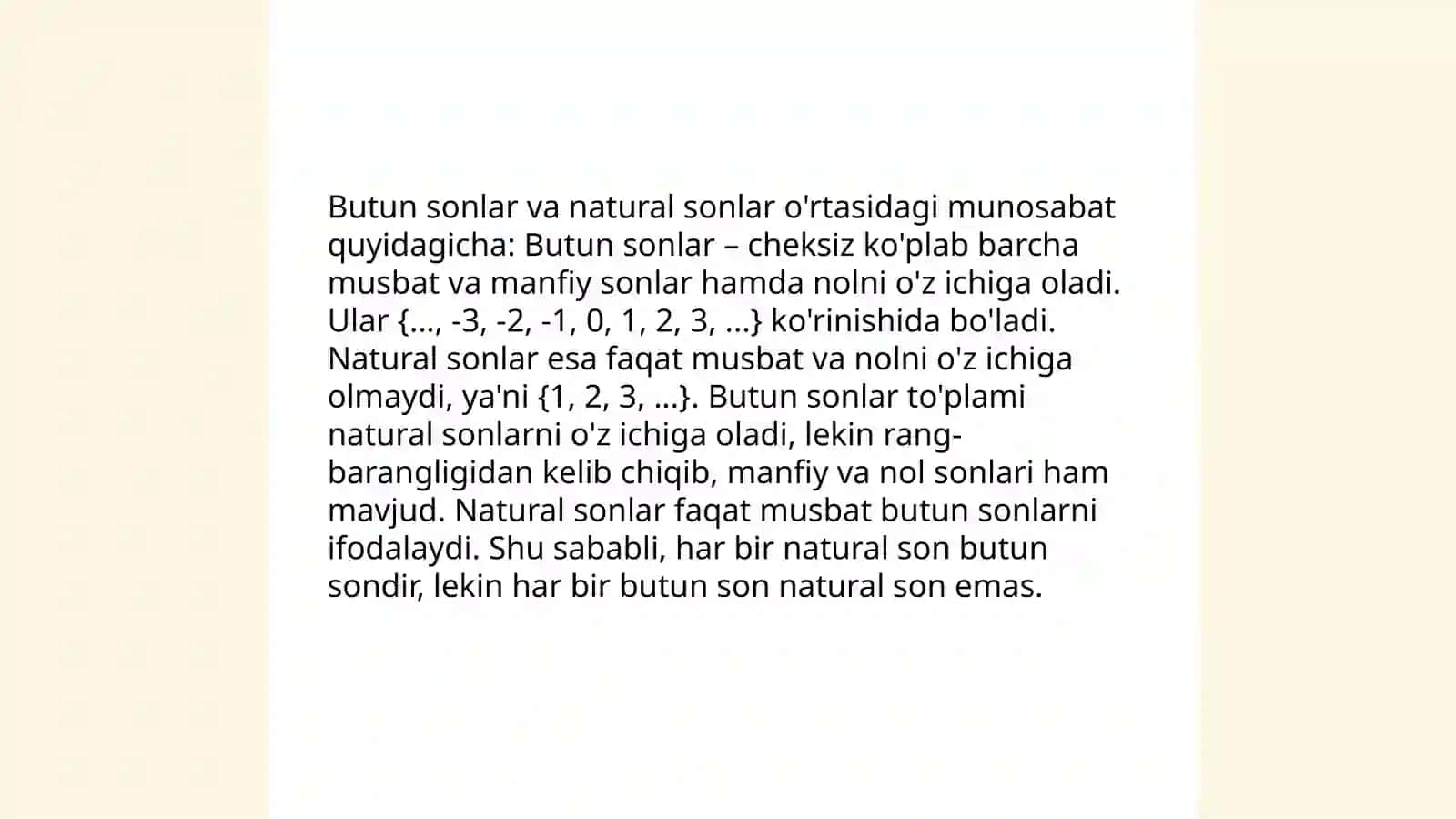 Nomanfiy butun sonni natural songa bo'lishning ta'rifi 4