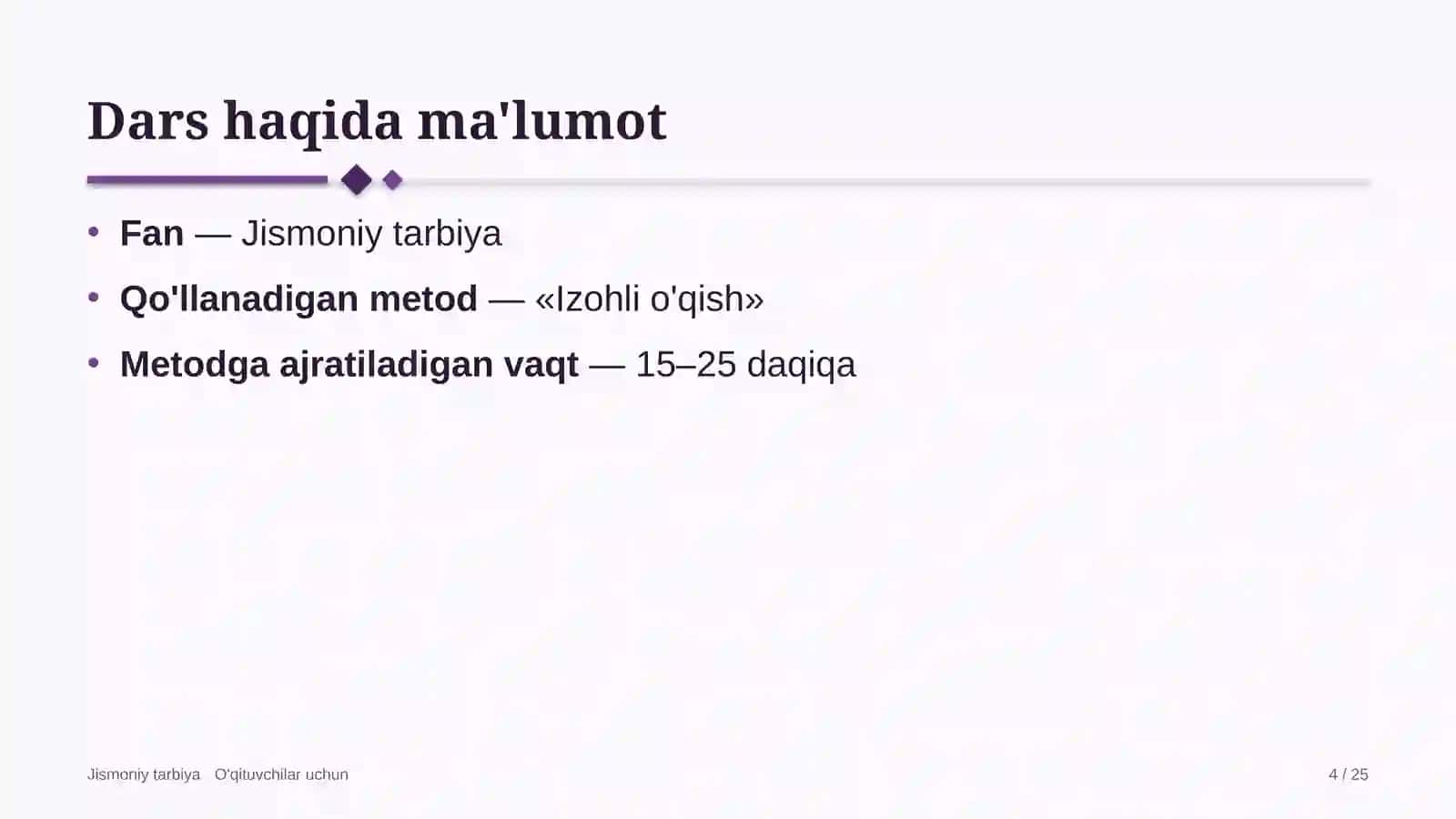 jismoniy tarbiya darslarida izohli o'qish metodidan foydalanish 6591 4