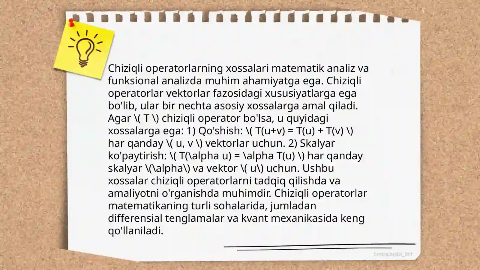 Chiziqli operatorlar 4