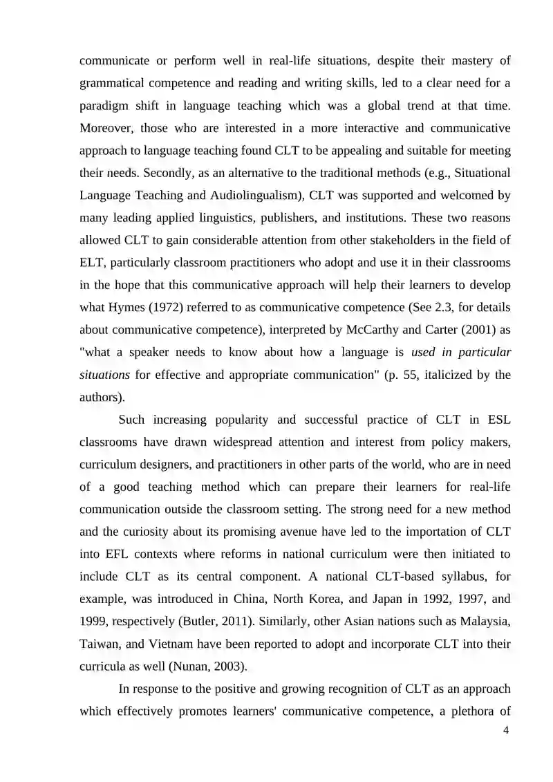 Communicative Language Teaching (CLT) 4