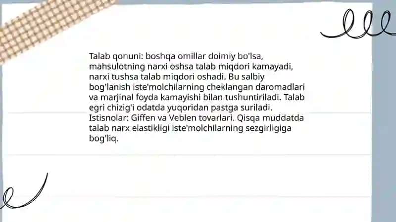Talab va taklif nazaryasi 4