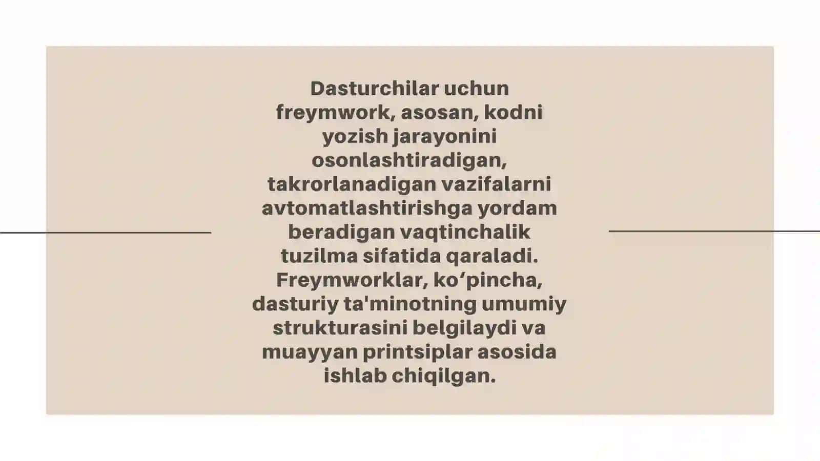 Freymworklarning Bir-biridan Farqi 4