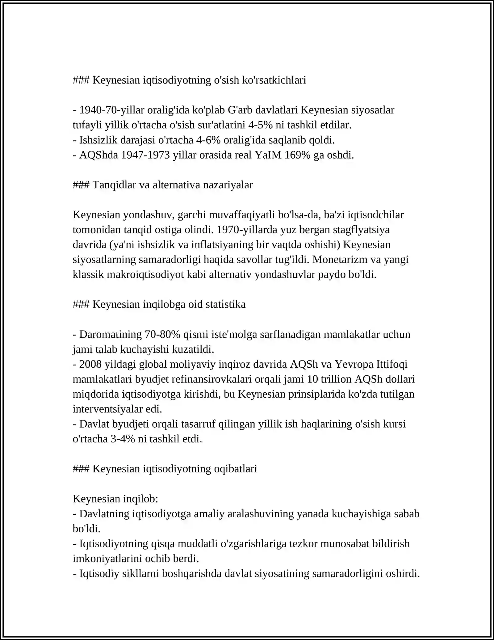 JOHN MAYNARD KEYNS IQTISODIYOT TALIMOTI 4