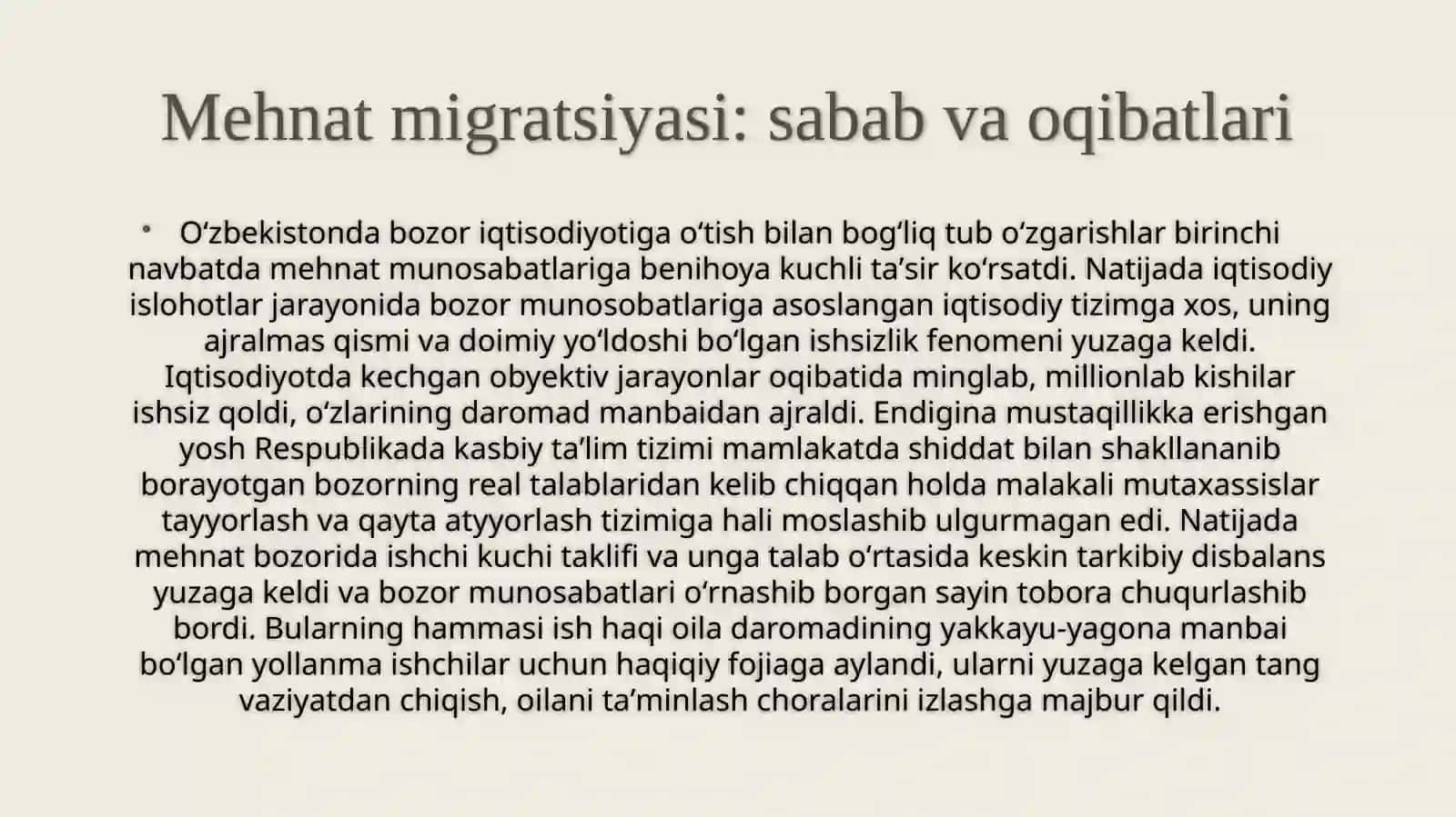 Jahon xoʻjaligi rivojlanib, mamlakatlar aro integratsional aloqalar 4