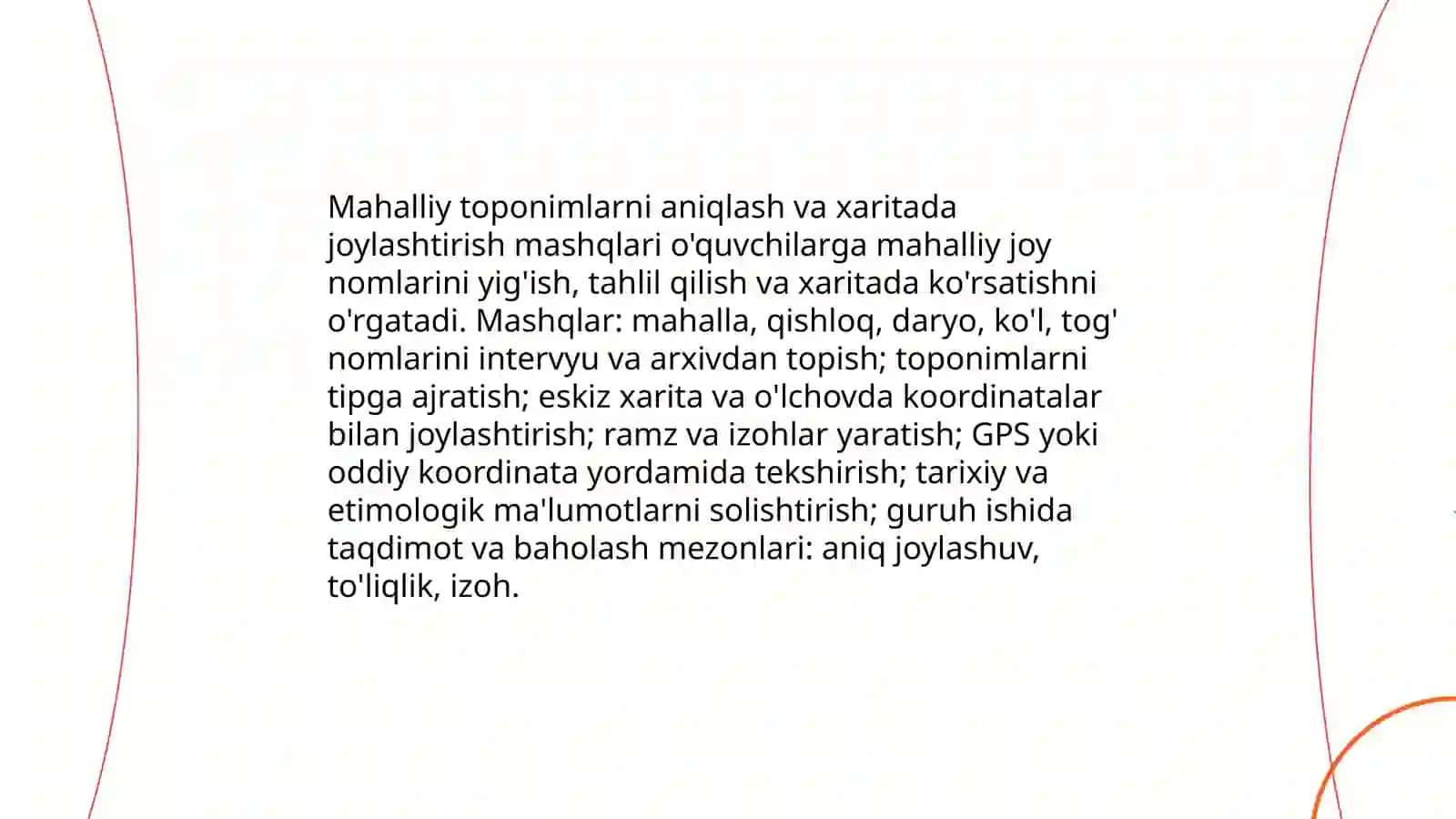 Toponimiya tushunchasi va 6-sinf o'quvchilariga tushuntirish 4