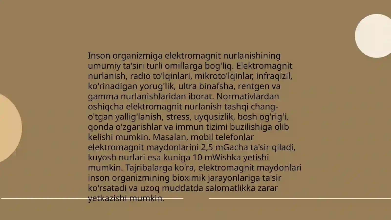 Elektronmagnit maydonning inson organizmiga ta'siri 4