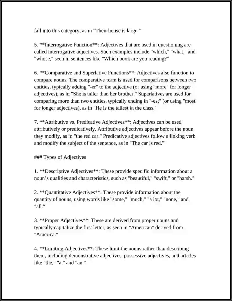 ADJECTIFS 4