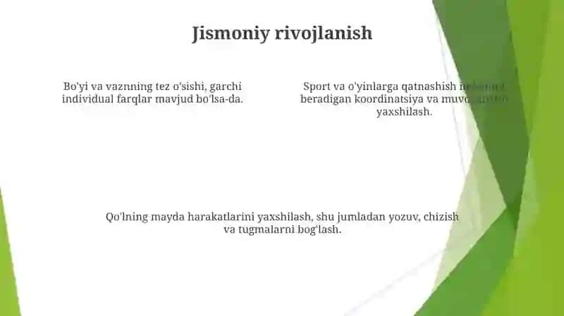 Ilk yoshdagi bolalarning rivojlanishining o'ziga xos xususiyatlari 4