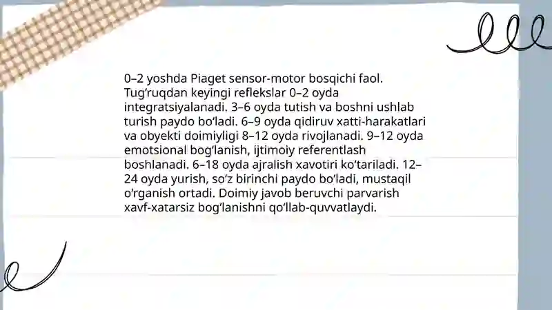 Turli yosh davrlaridagi Psixik rivojlanish mavzusida slayd 4