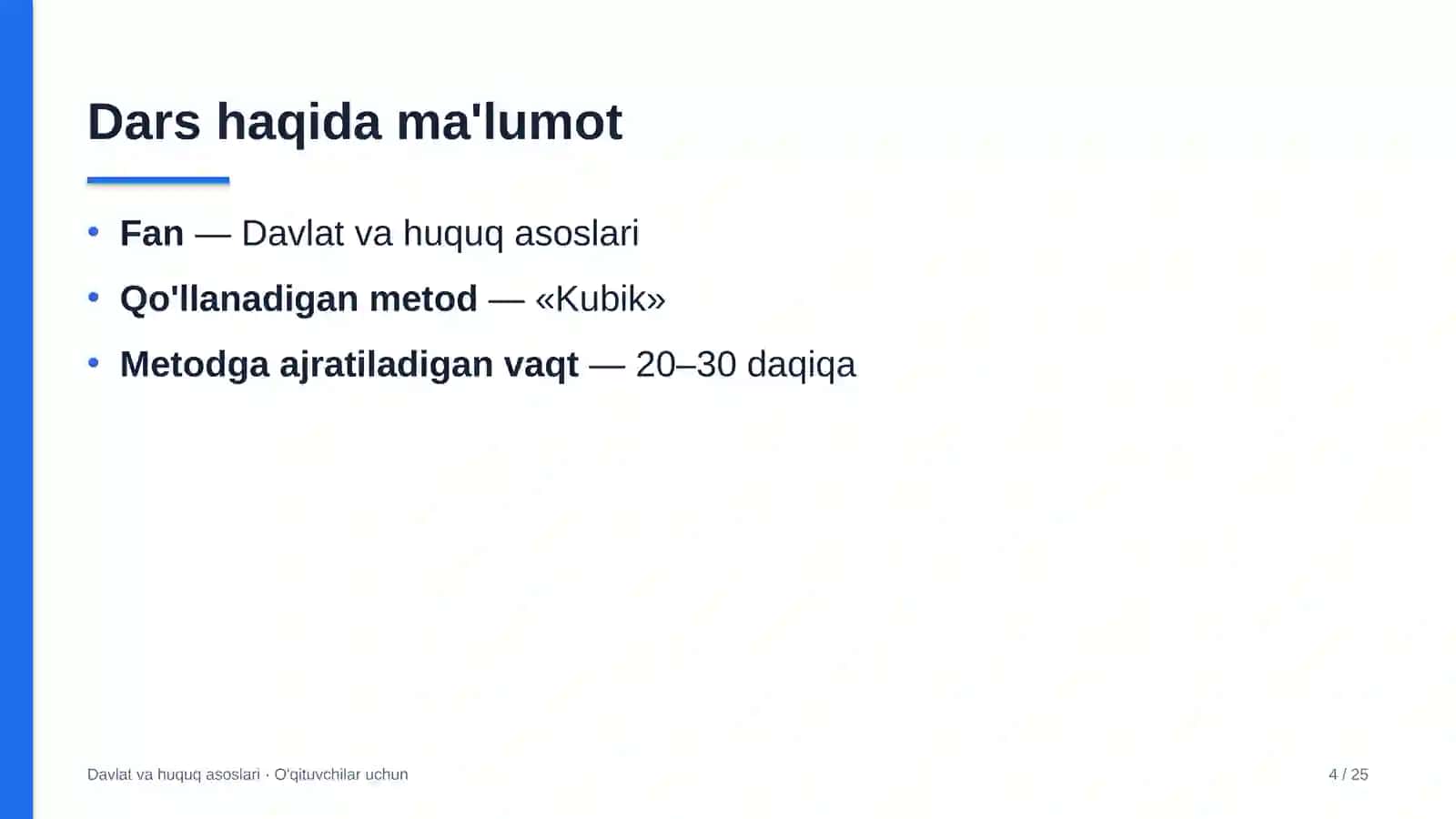 davlat va huquq asoslari darslarida kubik metodidan foydalanish 2906 4