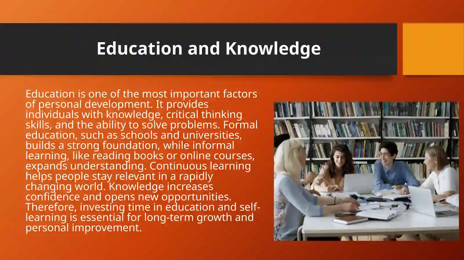 The main factors of personal development 4