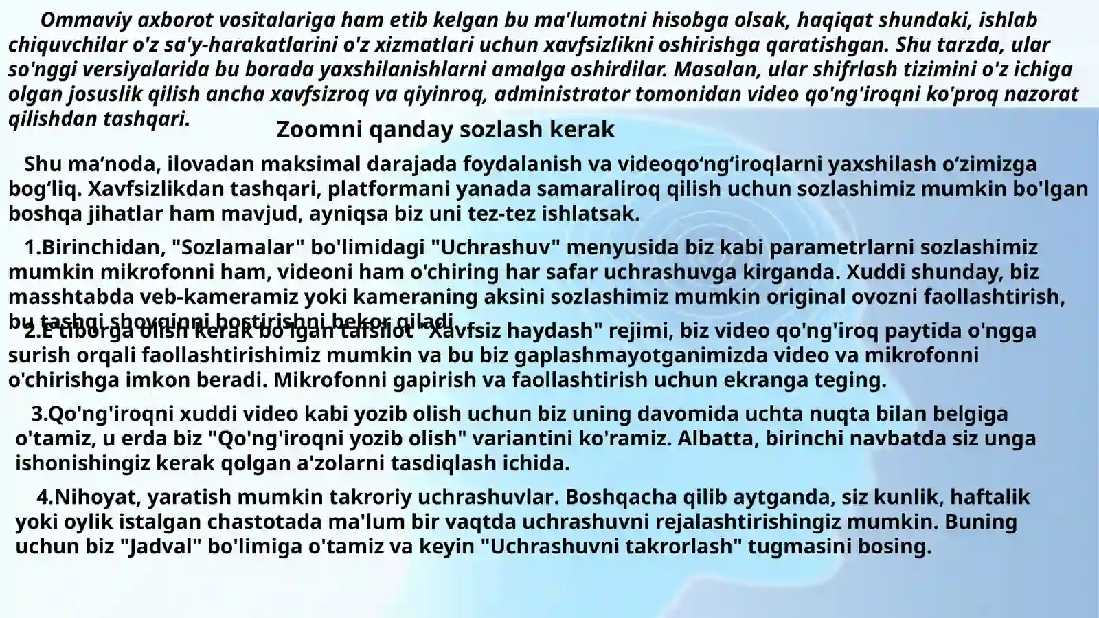 zoom  platformasini  sozlash 4
