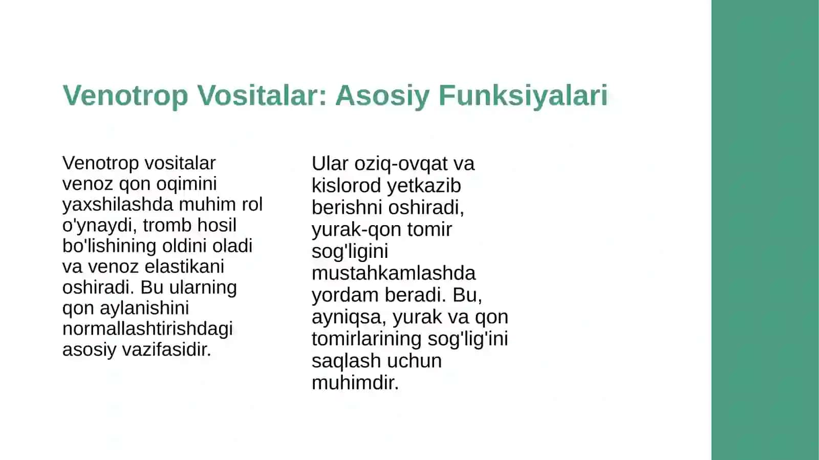Angioprotektorlar, venotropvositalar 4