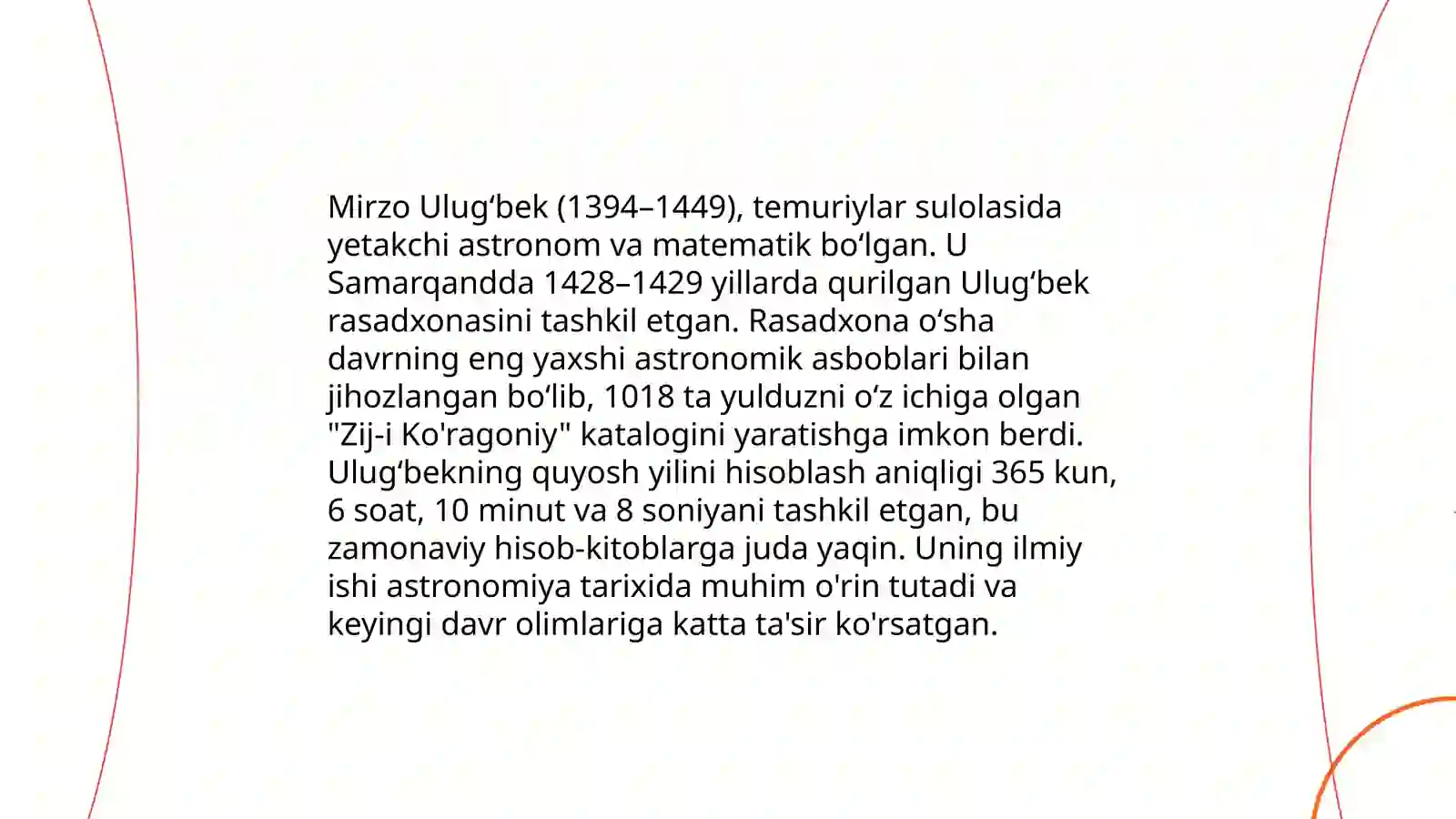 Mirzo Ulugʻbek - davlat arbobi va buyuk olim 4