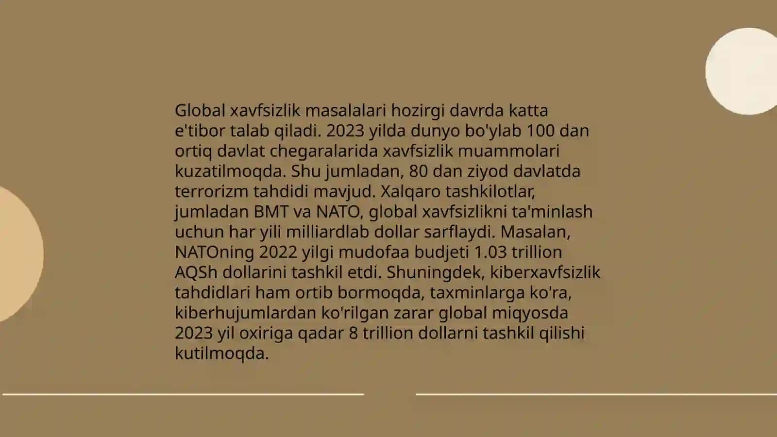 Jahoning siyosiy qiyofasi notinch dunyo falsafasi to’g’risida 4