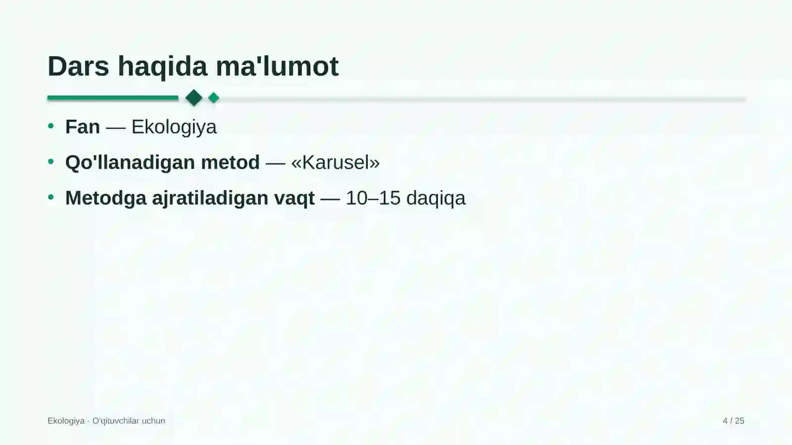 ekologiya darslarida karusel metodidan foydalanish 4037 4