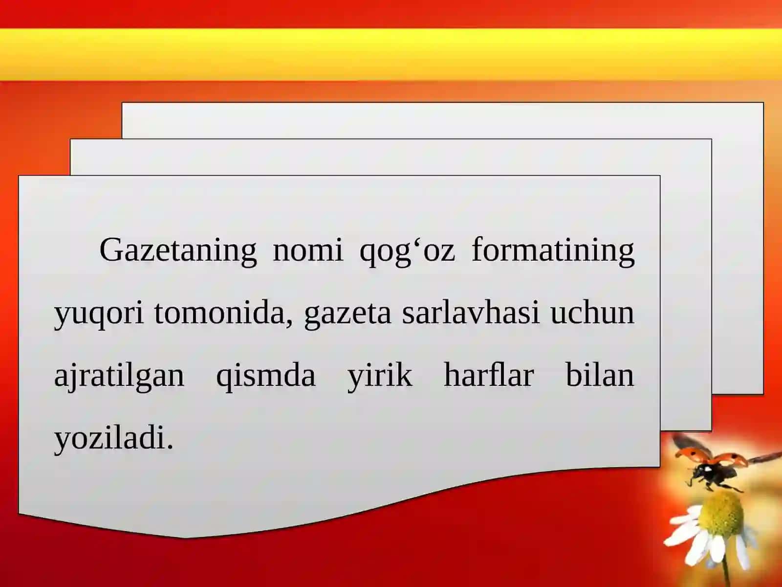 8-mart bayramiga devoriy gazeta ishlash. Nazorat ishi 4
