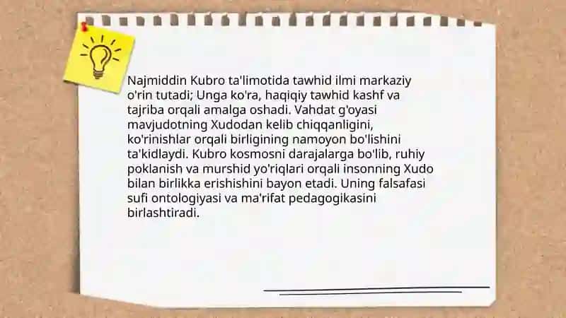 Najmidding Kubroning falsafiy qarashlarida islom falsafasi 4