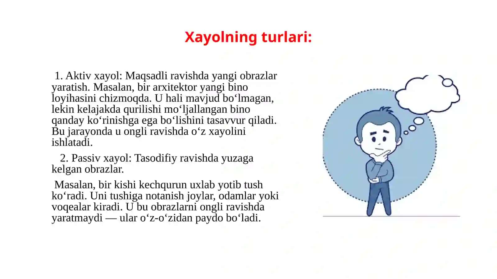 Xayol turlari 4