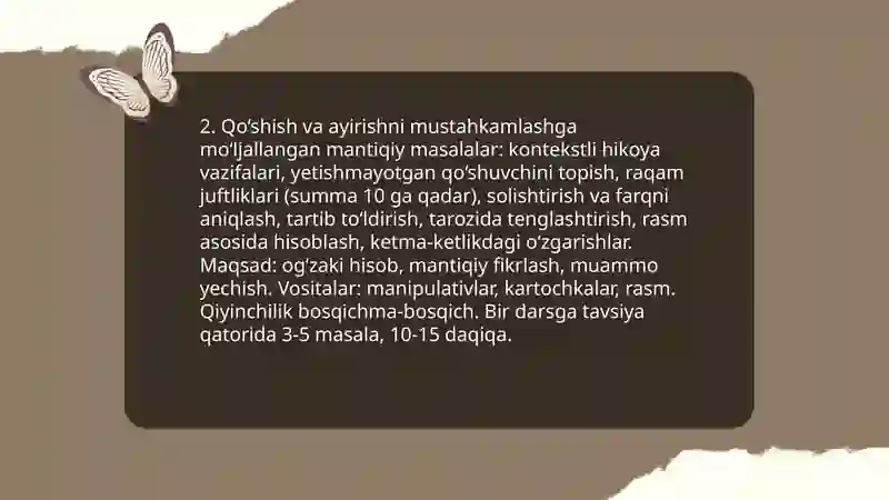1-2-sinf matematika darsligidagi mantiqiy topshiriqlarni ishlab chiqish 4